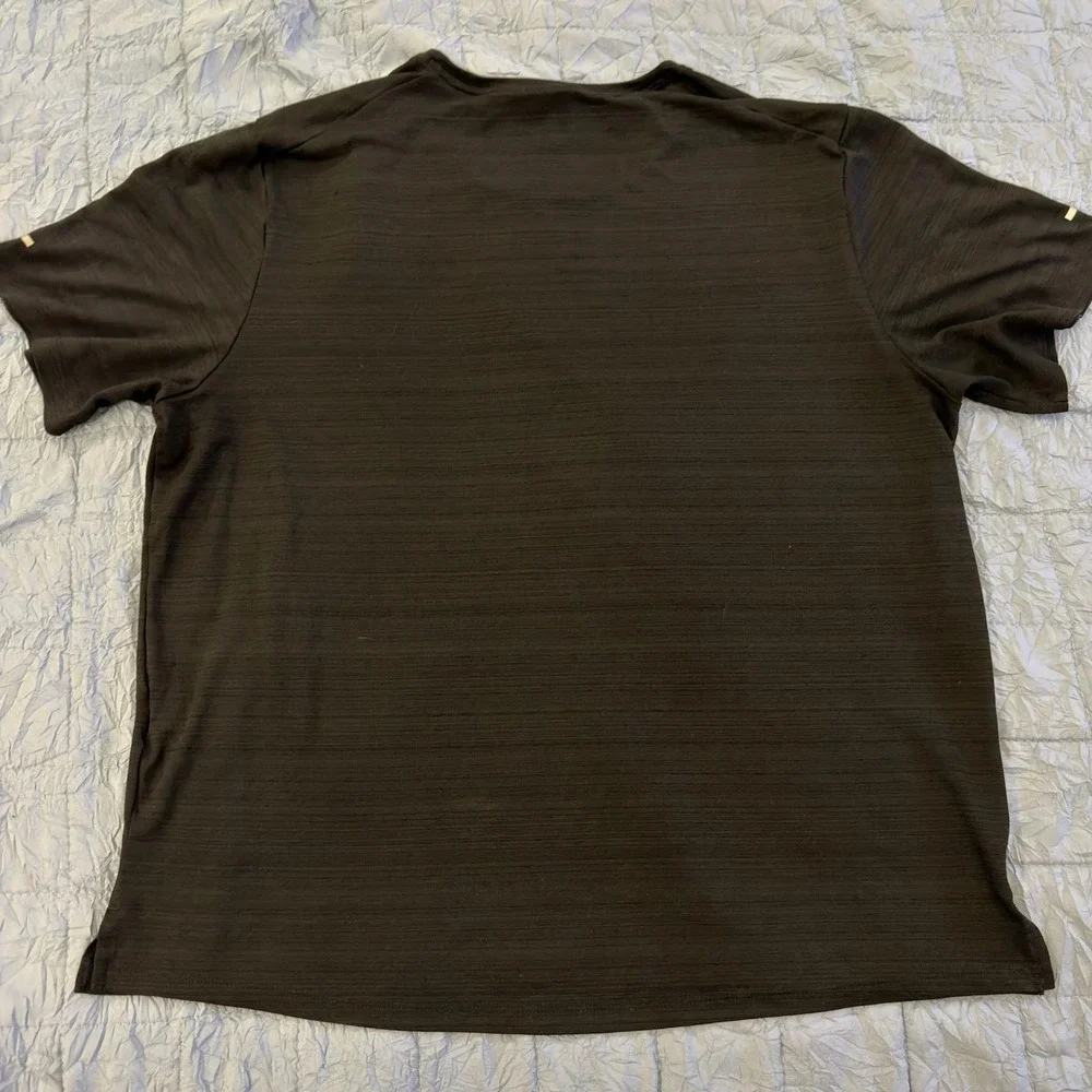 Nike Running Dri-FIT Shirt Mens Large Black Short Sleeve Athletic Training Tee